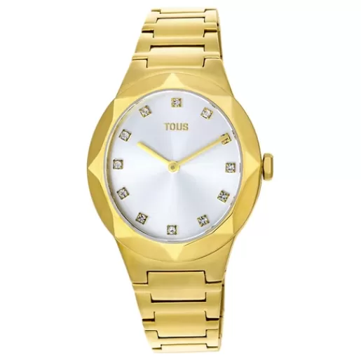 Sale Analogue watch with gold-colored IPG steel wristband Karat Oval For Her | Analog Watches