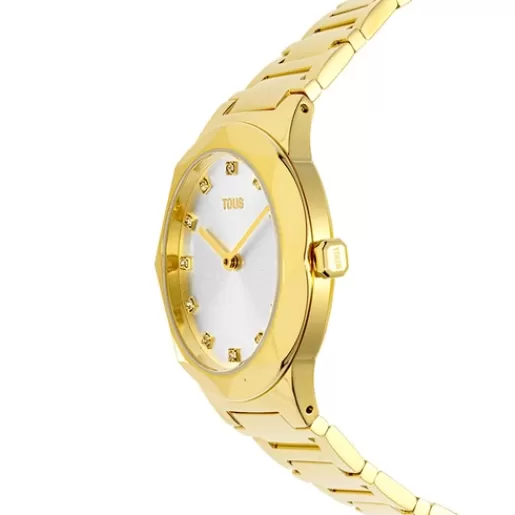 Sale Analogue watch with gold-colored IPG steel wristband Karat Oval For Her | Analog Watches