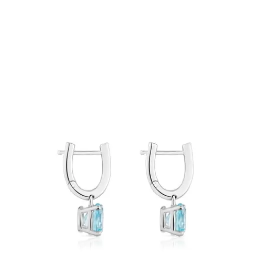 Outlet Basic Colors and topaz Earrings Silver Earrings | Hoop Earrings
