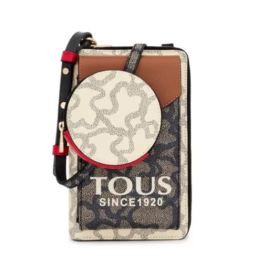 Outlet Black and beige Kaos Icon hanging phone pouch with wallet Crossbody Bags | Wallets & Purses