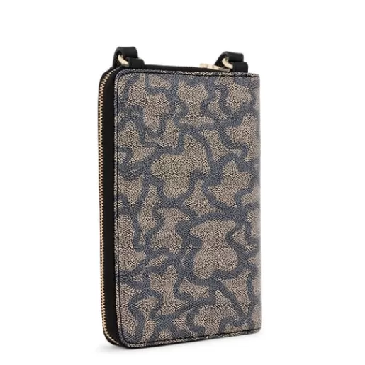 Outlet Black and beige Kaos Icon hanging phone pouch with wallet Crossbody Bags | Wallets & Purses