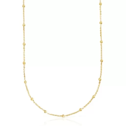 Hot Choker with 18kt gold plating over silver and alternating balls Basics Kids Silver Necklaces | Chokers