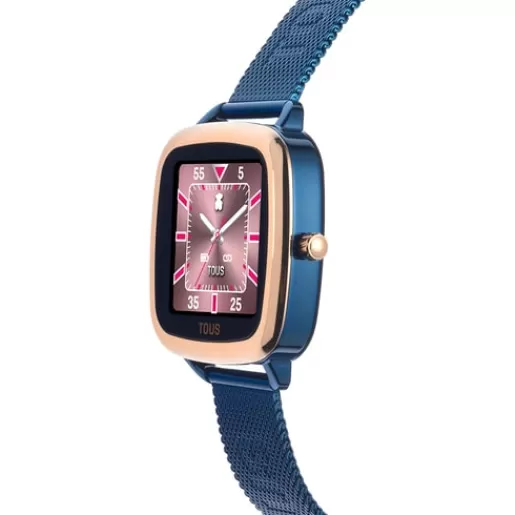 Shop D-Connect pink IPRG steel Smartwatch with blue IP steel bracelet For Her | For Man