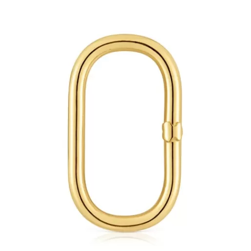 Online Extra-large Ring with 18kt gold plating over silver Hold Oval Silver Pendants | Large Pendants