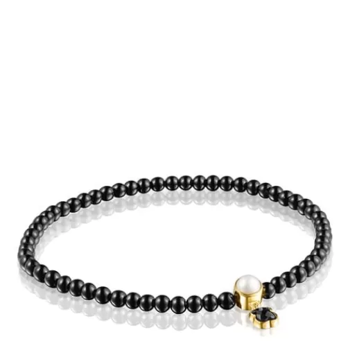 Online Glory Bracelet in Onyx and Silver Vermeil with Pearl Silver Bracelets | Pearl Bracelets