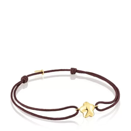 Sale and brown cord Flower bracelet Balloon Gold Bracelets | Cord And Thread Bracelets
