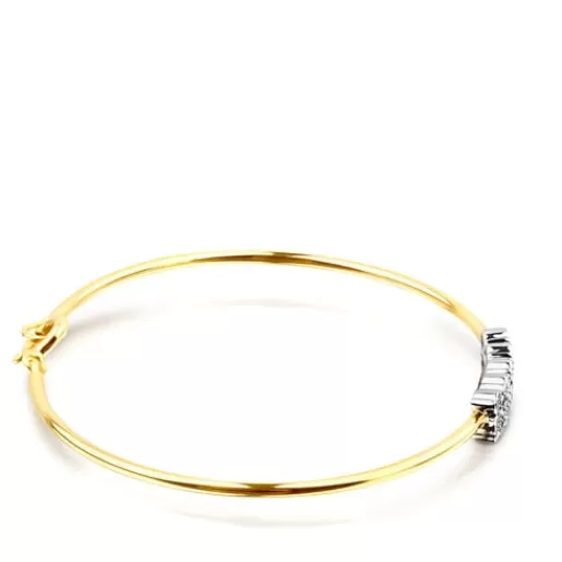 Online Gold Icon Gems Bracelet with Diamonds and five Bear motifs Gold Bracelets | Bangle Bracelets