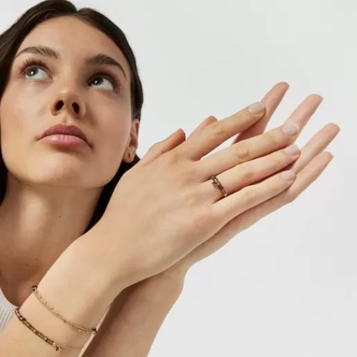 Cheap Gold Cool Joy Ring with smoky quartz and rhodolite 分类为空 | Small Rings