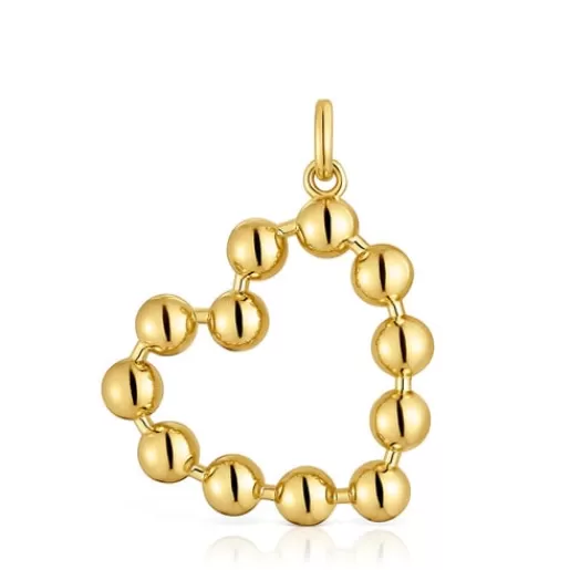 Shop Heart Pendant with 18 kt gold plating over silver Sugar Party Silver Pendants | Medium Pendants