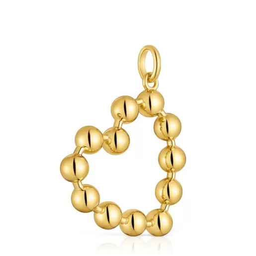 Shop Heart Pendant with 18 kt gold plating over silver Sugar Party Silver Pendants | Medium Pendants