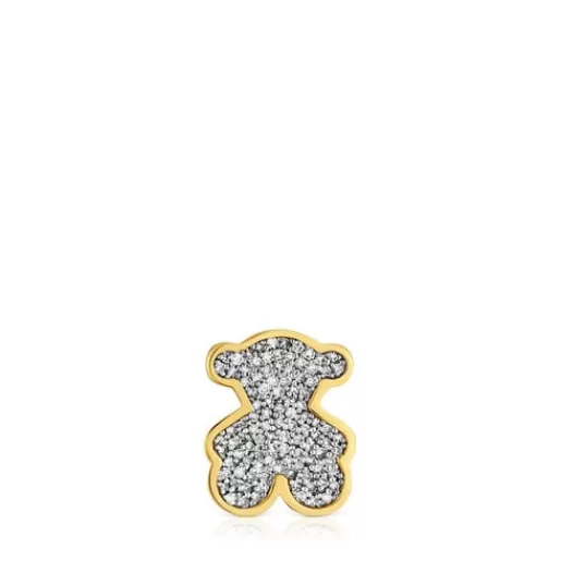 Shop 18kt gold plating over silver bear Pendant with and diamonds 1950 Silver Pendants | Charms