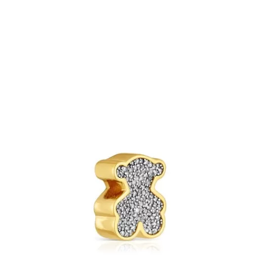 Shop 18kt gold plating over silver bear Pendant with and diamonds 1950 Silver Pendants | Charms