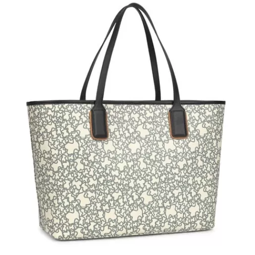 Shop Large and beige Kaos Mini Tote bag with toiletry bag Baskets