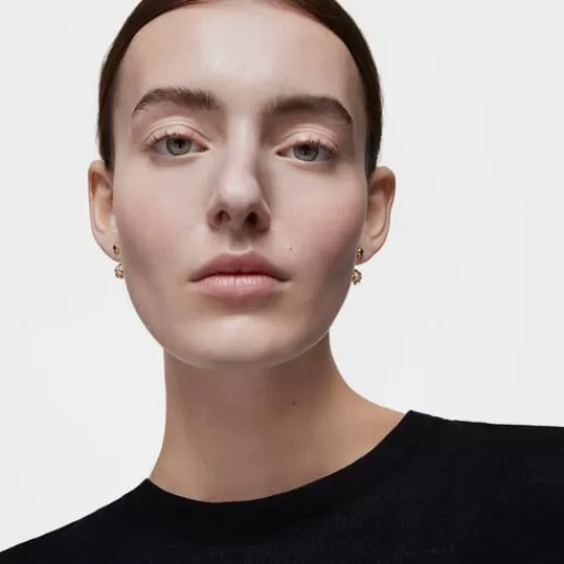 New Long double Earrings with 18kt gold plating over silver and gemstones Galia Silver Earrings