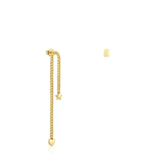 Shop Long/short 18kt gold plating over silver Earrings Bold Motif Silver Earrings | Large Earrings