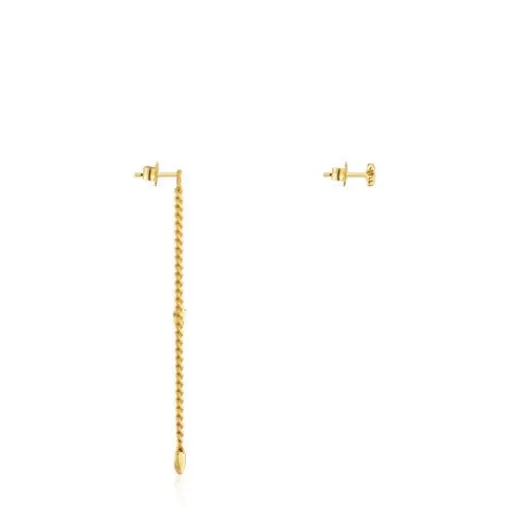 Shop Long/short 18kt gold plating over silver Earrings Bold Motif Silver Earrings | Large Earrings