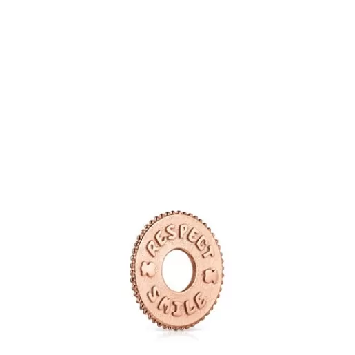 Cheap Medallions Respect & Smile disc Pendant in Rose Silver Vermeil Silver Pendants