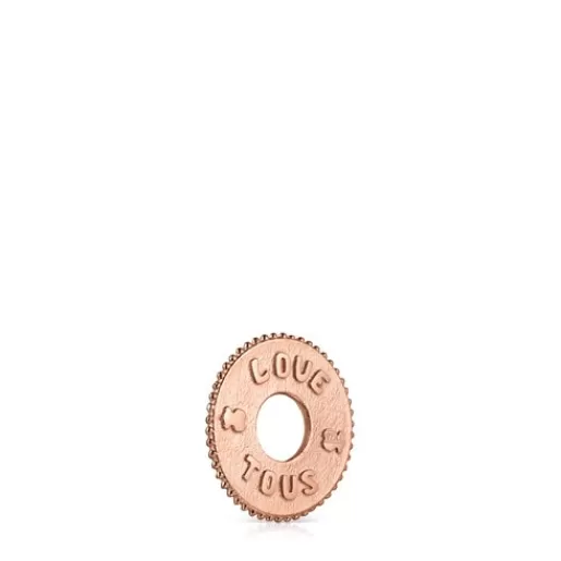 Cheap Medallions Respect & Smile disc Pendant in Rose Silver Vermeil Silver Pendants