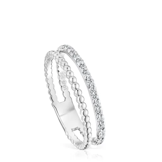 Shop Medium double Ring in white gold with diamonds Les Classiques 分类为空 | Diamond Rings