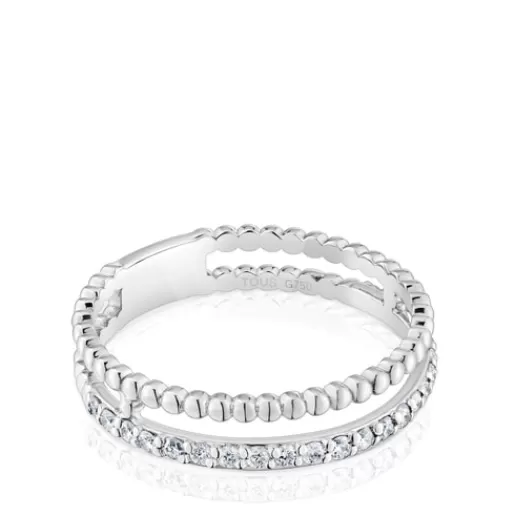 Shop Medium double Ring in white gold with diamonds Les Classiques 分类为空 | Diamond Rings