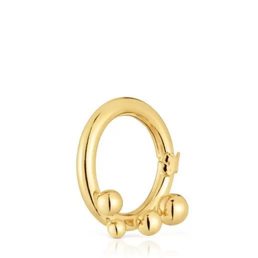 Clearance Medium Ring with 18kt gold plating over silver and details Hold Silver Pendants | Medium Pendants