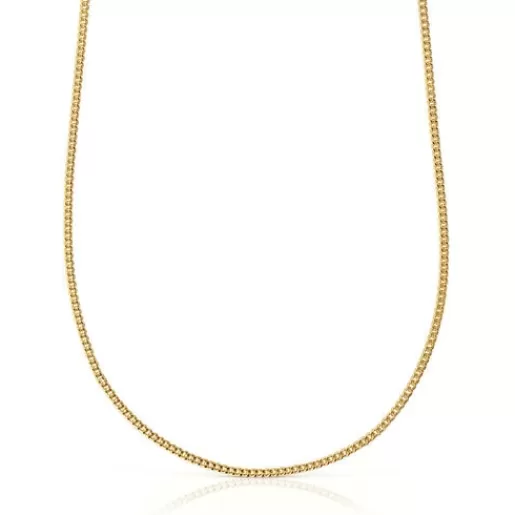 Cheap Medium rope Chain with 18kt gold plating over silver measuring 60 cm Chain Silver Necklaces