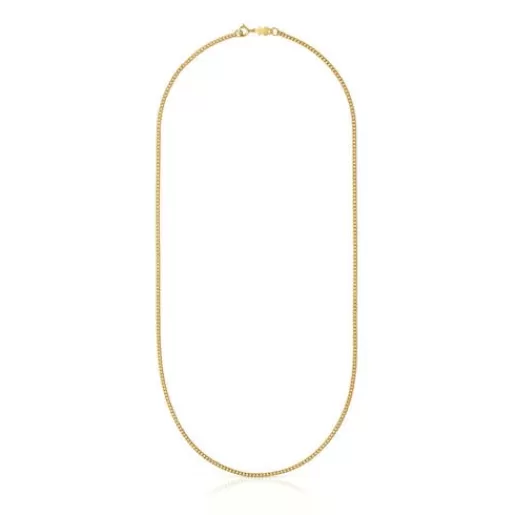 Cheap Medium rope Chain with 18kt gold plating over silver measuring 60 cm Chain Silver Necklaces