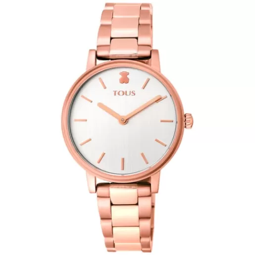 Sale Pink IP Rond Color Watch with green-gradient zirconias For Her | Analog Watches