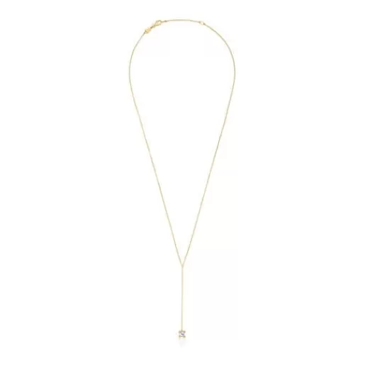 Cheap Short gold and tanzanite Necklace Color Pills Gold Necklaces | Short Necklaces