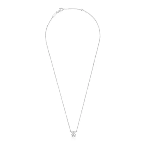 Outlet Short and rock crystal quartz bear motif Necklace Color Bear Short Necklaces