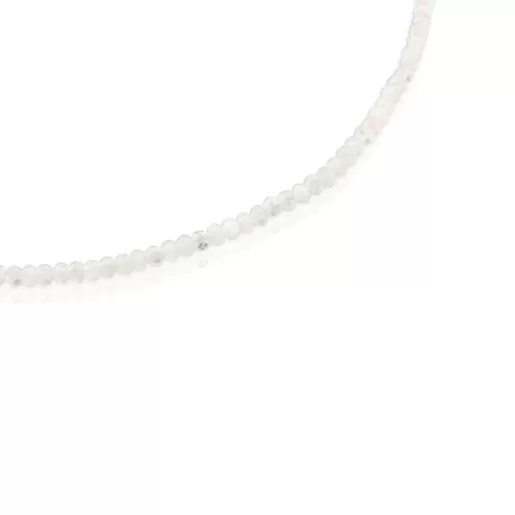 Sale Short silver Necklace with moonstone Basic Colors Silver Necklaces | Short Necklaces