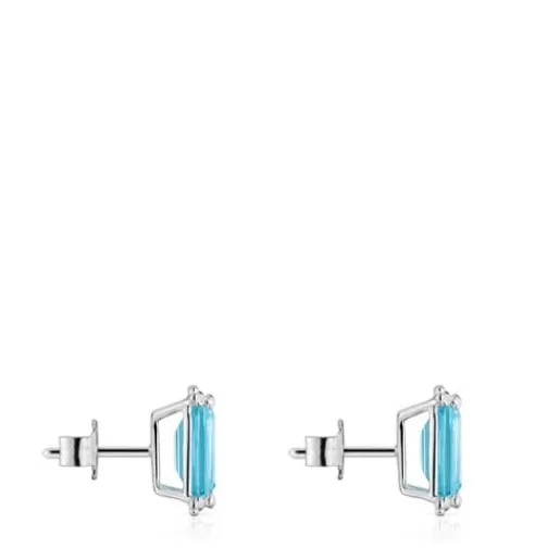 Online Heart earrings with topaz Color Pills Silver Earrings