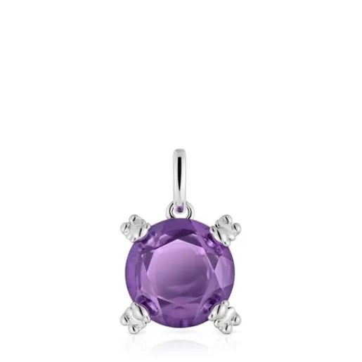 Sale Pendant with amethyst Color Pills Silver Pendants