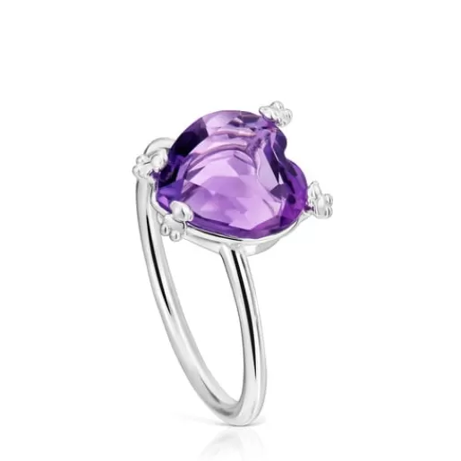 Sale Ring with amethyst Color Pills Silver Rings