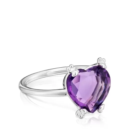 Sale Ring with amethyst Color Pills Silver Rings