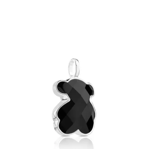 Sale Color Pendant with faceted onyx 3,3cm. Silver Pendants | Medium Pendants