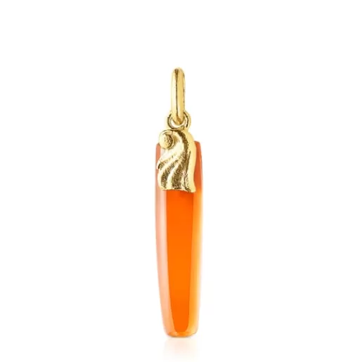 New Silver vermeil Oceaan Color Pendant with carnelian Silver Pendants