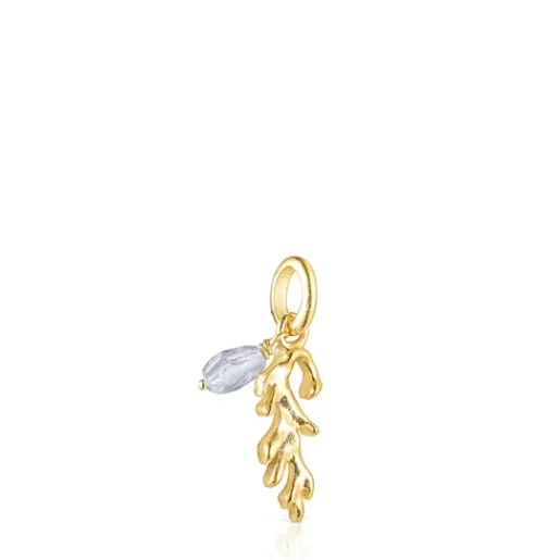 Outlet Silver vermeil Oceaan Color Pendant with labradorite Silver Pendants