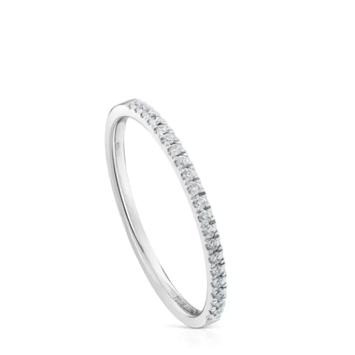Online Small Half eternity ring in white gold with diamonds Les Classiques 分类为空 | Diamond Rings