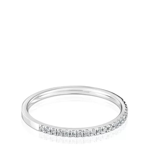 Online Small Half eternity ring in white gold with diamonds Les Classiques 分类为空 | Diamond Rings