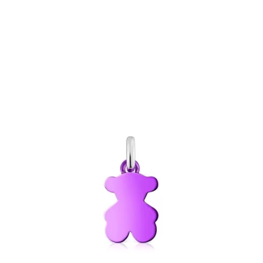 Cheap Small lilac-colored steel bear Pendant Sweet Dolls Small Pendants
