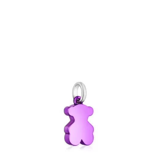 Cheap Small lilac-colored steel bear Pendant Sweet Dolls Small Pendants