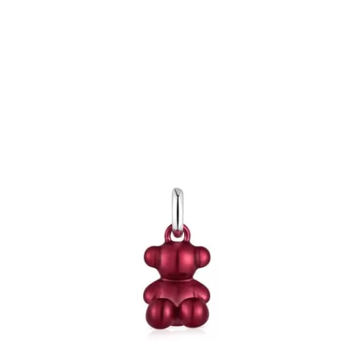 Cheap Small red-colored steel bear Pendant Bold Bear Silver Pendants | Small Pendants