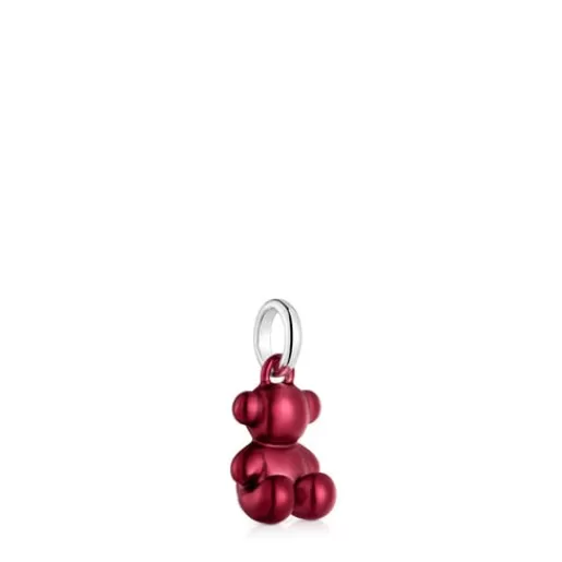 Cheap Small red-colored steel bear Pendant Bold Bear Silver Pendants | Small Pendants