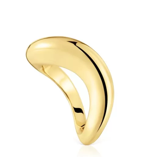 Cheap Small Ring with 18kt gold plating over silver Galia Basics Silver Rings | Small Rings