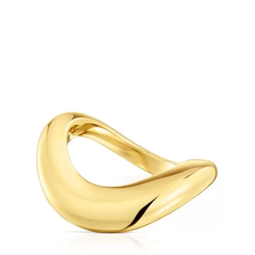 Cheap Small Ring with 18kt gold plating over silver Galia Basics Silver Rings | Small Rings