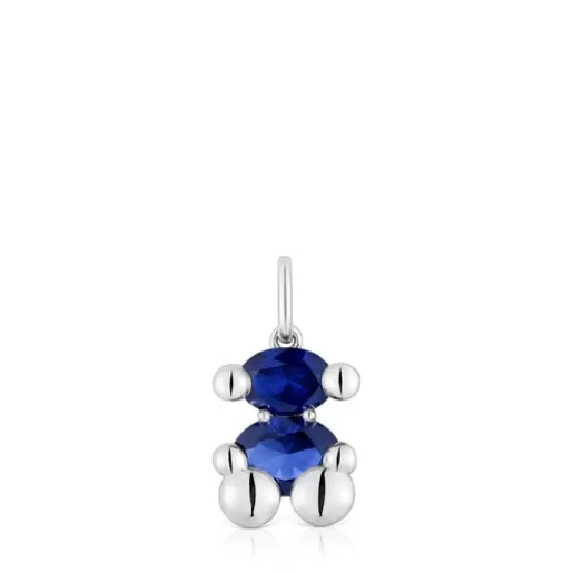 Sale Small bear motif Pendant with laboratory-grown blue sapphire Color Bear LGG Small Pendants