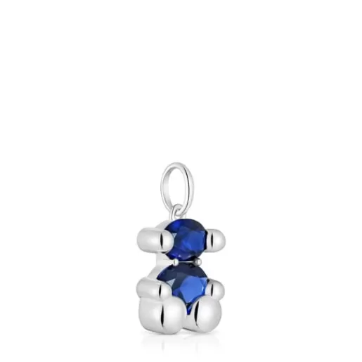 Sale Small bear motif Pendant with laboratory-grown blue sapphire Color Bear LGG Small Pendants