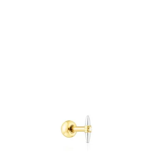 New Steel and gold-colored IP steel Lure Piercing Small Earrings | Individual Earrings