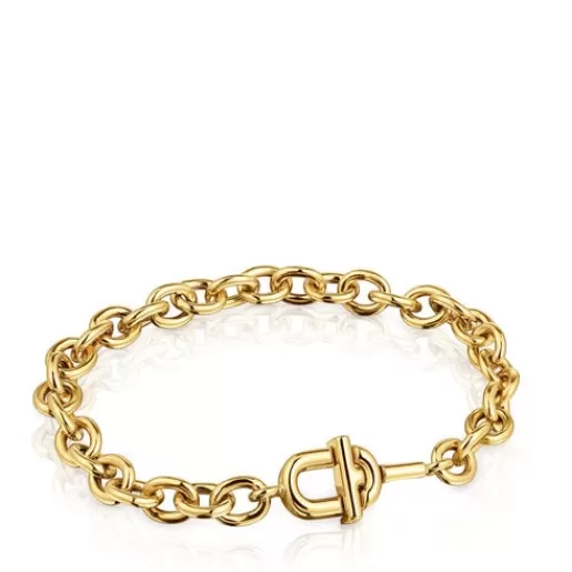 Sale MANIFESTO chain bracelet with 18 kt gold plating over silver Silver Bracelets | Chain Bracelets
